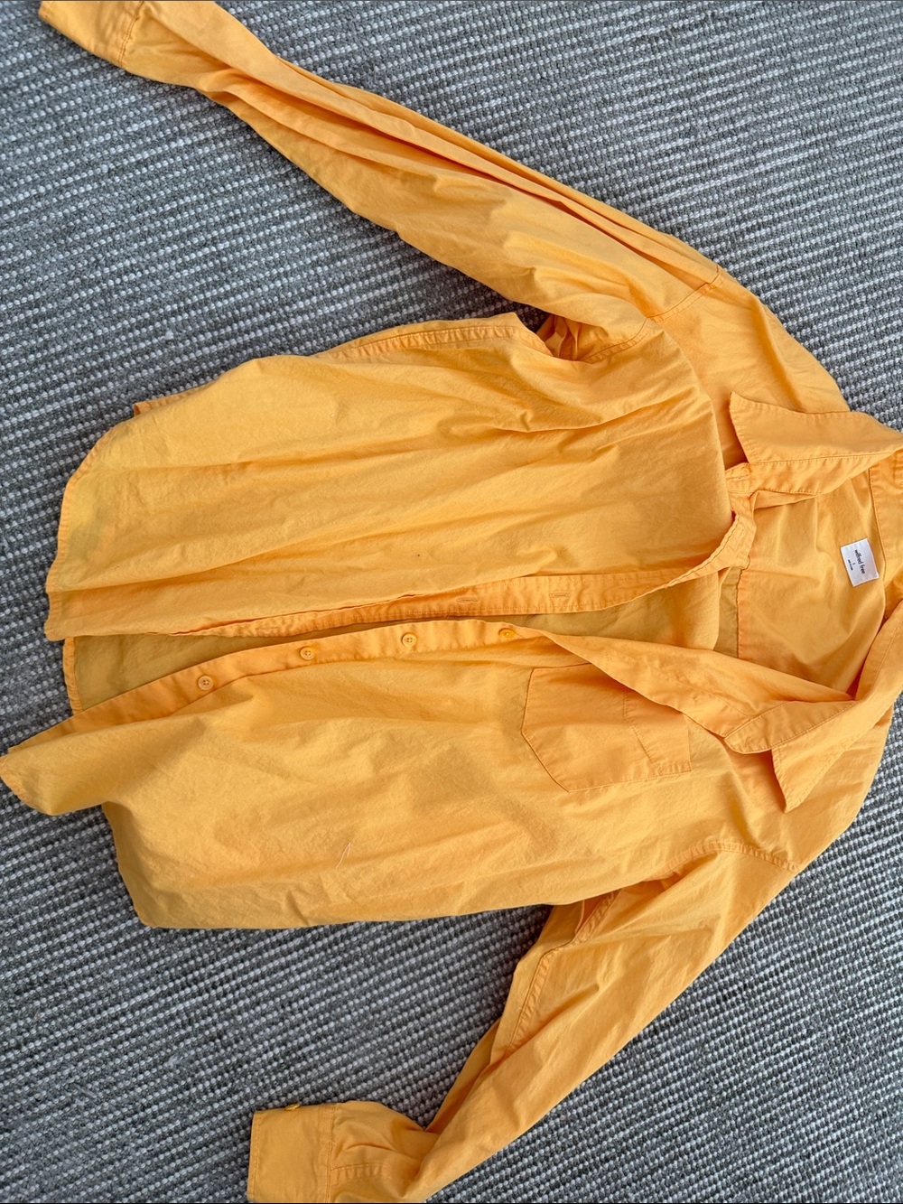 Aritzia Yellow Button-Down Shirt